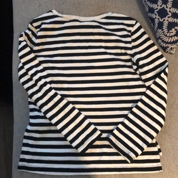 Gap flip sequin striped long sleeve t-shirt top - Picture 4 of 5